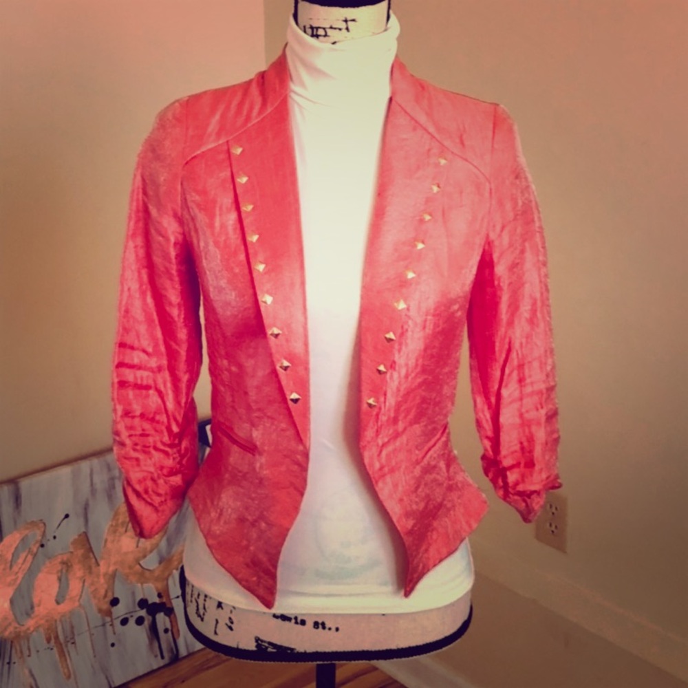 Peach blazer size small